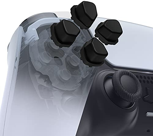 eXtremeRate Geteilte D-Pad Knöpfe(SDP-Tasten) für ps5 für ps4 Controller, Ergonomische Unabhängige Richtungstasten Aktionstasten Dpad Set für ps4 Slim Pro für ps5 Controller(Schwarz)