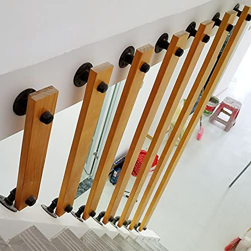 Corrimano per Scale - Kit Completo, Ringhiera in Legno Rail Dentro Fuori Ringhiera per Scale a soppalco per Bambini Anziani Ringhiere in Legno per corrimano per Scale