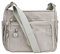 Milky Way Damen Umhängetasche mit Mehreren Taschen, wasserdichte Nylon Mittelgroß Crossbody Bag Handytasche zum Umhängen Umhängetaschen für Mädchen und Damen (Grau)