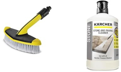 Kärcher 2643-233.0 Soft Washing Brush - Pressure Washer Accessory & 62957650 3-in-1 Stone Plug and Clean - Black