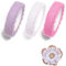 LEDSHLIU vintage deko,bordüre selbstklebend,spitzenband,3 Rollen Spitzenband Vintage-Band,für Hochzeit, Party, Ostern, Weihnachten, Tischdekoration, Basteln, 1,5 cm x 2 m (weiß, rosa, lila)