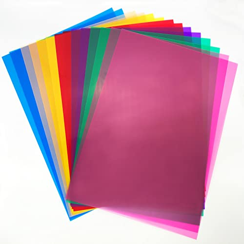 Junsasi 14 Sheets 7 Colours Correction Gel Light Filter Set for Flash - Photo Studio Accessories (11.7 x 8.3inch)