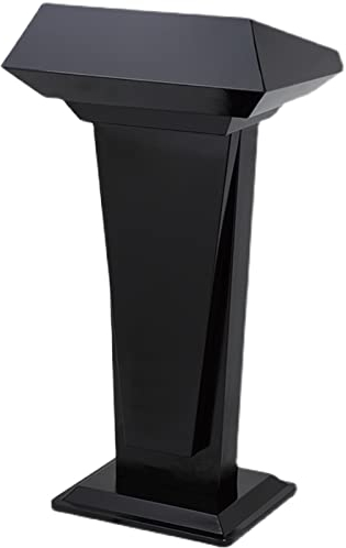 MZQMK Stehpult aus Edelstahl, tragbares Tischpult, bodenstehender Podiums-Empfangstisch for Rede, Vortrag, Kirche, Lesen oder Laptop-Schreibtisch