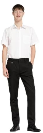ZECO Boy's Slim Fit Elasticated Waist School Trousers (3-17 Years)