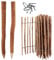 5m Komplett Set Staketenzaun Lattenabstand 4-6cm mit 5 Holzpfosten & Krampen Gartenzaun Kastanienzaun aus Haselnuss Langlebiger Holzzaun (5m Staketenzaun 80cm hoch + 5 Pfosten 1,05m lang + 20 Krampen)