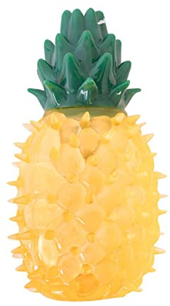 YöL Pineapple Summer Cooling Pet Toy - Dog Puppy Teething Chew Outdoor Play Freezable Durable Rubber Hydrating Teether Frozen
