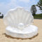 Flotteur Gonflable de Piscine de Coquillage, Flotteur Gonflable de Piscine, Tapis Flottant Gonflable d'eau avec des Perles Blanches, lit Flottant de Coussin d'air géant, Partie de Plage d'été