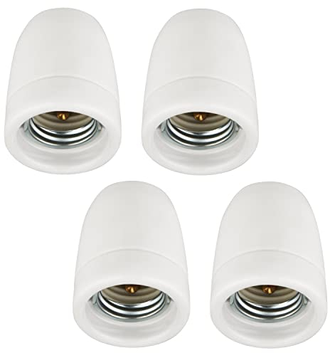 4er Pack, Porzellan Retro Lampenfassung E27