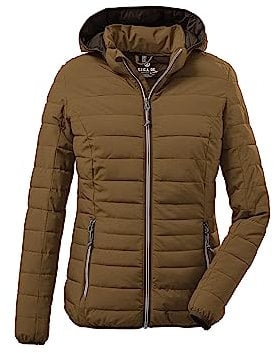 G.I.G.A. DX Damen Steppjacke/Casual Funktionsjacke in Daunenoptik mit abzippbarer Kapuze Uyaka, hellbraun, 42, 28041-000