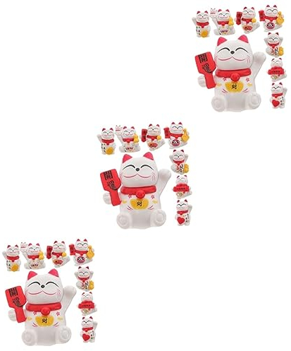 ABOOFAN 24piezas Pegatinas De Nevera Magnéticas De Gato Suerte De Decoración Creativa para Hogar para Fiestas y Ocasiones Especiales