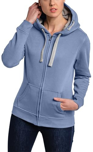 HRM Damen Jacket F Hoodie, Sky Blue, M EU