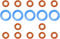 MAYMII·HOME 17 Pack Pcs Set O-Rings Seal Kit Fit For Breville Espresso Machines BES900 BES920 BES980 BES990 (5 Pcs Blue Large Size, 12 Pcs Red Small Size)