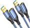 XGMATT USB 3.0 Extension Cable 0.5M-2pack,5Gbps Data Sync USB Extender Cord USB Type A Male to Female Compatible with Printer, Scanner, Keyboard, Oculus Rift,PS VR,HTC Vive,Card Reader,Camera,Blue