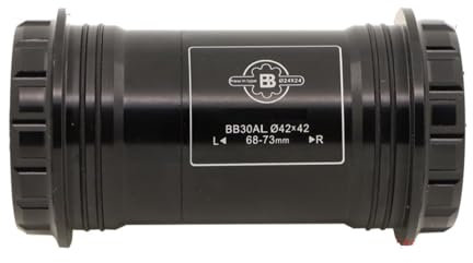 Juscycling Gewinde-Tretlager für BB30 42 mm ID-Schalen, 68/73 mm – konvertiert in 24 mm Shimano oder 22/24 mm SRAM GXP Kurbeln – Stahllager, knitterfrei, Adapter im Lieferumfang enthalten, nicht für