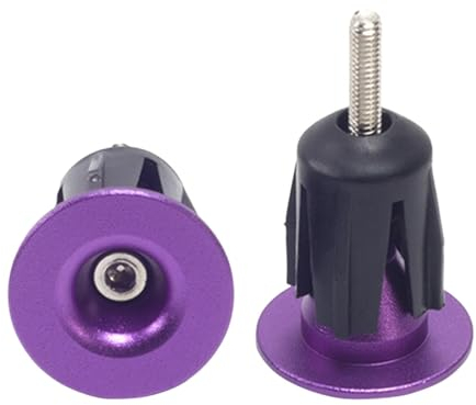 Dickly 2X Bike Lenker End Plugs Fahrrad Lenker Endkappen Lenker Grip Stopper Teile Bar End Kappen für Fahrrad Faltrad, LILA