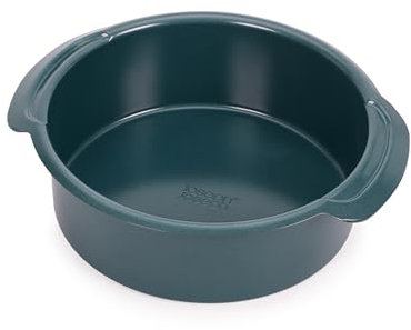 Joseph Joseph Nest™ Bake Non-Stick Round Cake Tin, 23cm, Carbon Steel, Easy-Pull Handles, Stackable, Space-Saving Design, 10-Year Guarantee