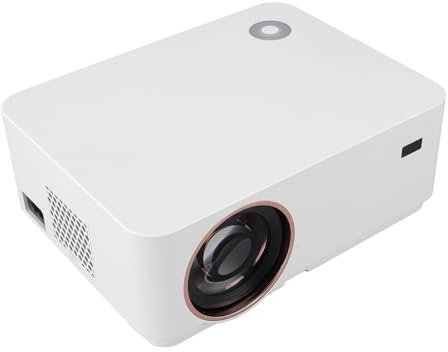 Tragbarer Projektor mit Elektrischem Fokus, 8K 4K Projektor mit WLAN und Bluetooth, Automatische Trapezkorrektur, 22000L Gaming Projektor, Filmprojektor für den Innen- und