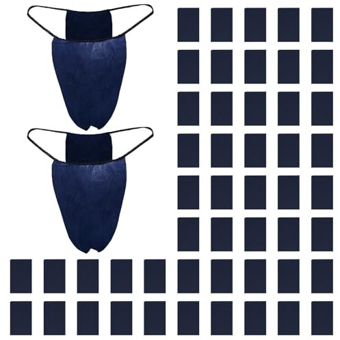 UILYNIU 50 Pièces Strings pour Femme Culotte Sexy Non Tissés String T Jetable Culottes String Ficelle (FR/ES, Alpha/Lettres, M, L, Taille Normale, Taille Normale, 50 pcs)