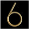 GBZIJIE House Numbers Plaques,Door Numbers 125mm Golden Floating Modern House Number Satin Brass Door Home Address Numbers For House Digital Outdoor Sign Plates 5 In. #0-9(6)