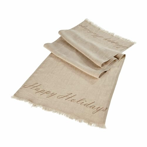 LOBERON Tischläufer Emilia, festlicher Digitaldruck, Weihnachtsdinner, Weihnachtstischdeko, Weihnachtliche Textilien, Weihnachten,