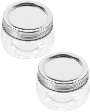 Cabilock Paquete De 2 Frascos De Vidrio Pequeños Sellados Para Almacenar Té Y Granos De Café Dispensadores De Vidrio Para El Hogar