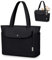 IGOLUMON Handtaschen Damen mit Magnetischer Druckknopf Cord Tote Bag Reißverschlusstaschen Shopper Tasche Groß Laptop Arbeitstasche für Arbeit Reisen Gym Shopping Schule