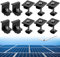 Anbte Solar Panels Mounting Kit, Aluminium Solar Panel Clamps 40mm Solar Panel Mounting Brackets Solar Panel Brackets Connector for Metal Roof, Tin Roof, Flat Roof, Sheet Roof, Black