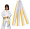 XPEX 260cm Judo gürtel Judo Karate Gürtel Belt Kampfkunst Karate Judo Baumwolle Taekwondo Belts Professioneller Karate Aikido Belt für Kinder Erwachsene Kampfsportgürtel (Weiß+Gelb)