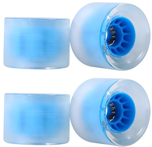 Blinkende PU-Longboard-Räder-Set, 4 Stück, 80 A Härte, 7,9 x 5,1 cm hohe Cruiser-Räder mit LED-Lichtern für Skateboards