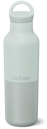 Klean Kanteen 600ml Rise Insulated Water Bottle, 100% Leakproof | 20oz Stainless Steel, Cold 42h & Hot 22h, 90% Recycled Steel, Gym, Hiking & Travel, BPA & Lead-Free, (Barely Blue)