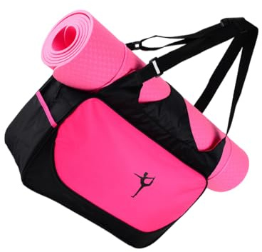 AMSLSIU Durable Yoga Mat Bag Yoga Mat Protected and Secure Cloth Sport Bags Sports Bag Made with Oxford Cloth Easy to Carry, Pinkish red