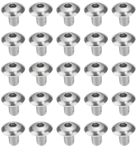 Briny River Lot de 20 Vis de Carénage de Moto M5 X 8 Mm Boulons de Fixation en Acier Inoxydable Compatible avec Honda VFR750