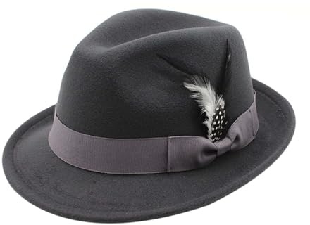Trachtenhut Herren - Traditioneller Trachtenmode Filzhut Accessoire Bayern Tiroler Hut Retro Bayernhut Jagdhut Oktoberfest Grün Trachtenhut