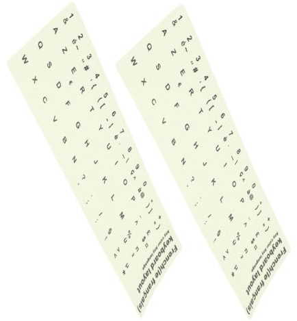 LRXIYODE 2 pièces Autocollants Clavier Lumineux Nocturne Stickers Amovibles Lettre Française pour Claviers Ordinateurs Portables Bureau Facile à Poser et Retirer sans Résidu