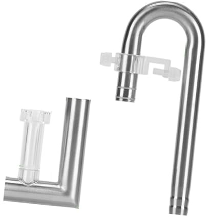 Fzaqwen Aquarium Lily Tube Wasserauslass Einfache Installation Metall Glattes Wasser Funktionell Einstellbare Ölfilmentfernung Out Set, 12 Auslass Öl