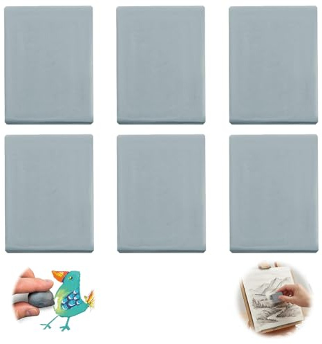 Kneaded Eraser, Putty Rubber Eraser for Artists Sketch Drawing Pencil Charcoal Pastel Kneadable Eraser Set with Storage Case Art Supplies for School Studio Sketching(There are 6 PCS and 8 PCS) (6)