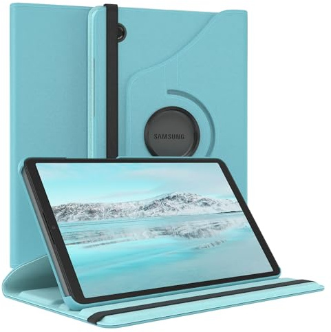 EAZY CASE - Tablet Hülle für iPad Samsung Galaxy Tab A11 Schutzhülle 8,7 Zoll Smart Cover Tablet Case Rotationcase zum Aufstellen Klapphülle 360° drehbar mit Standfunktion Tasche Kunstleder Blau