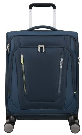 American Tourister Trolley Wanderlite Spinner TSA Dark Navy dunkelblau 55cm