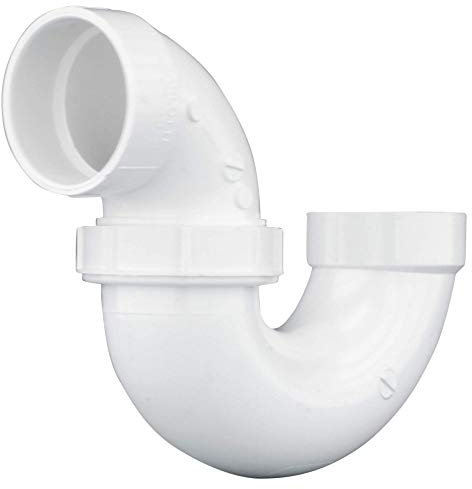 CHARLOTTE PIPE 2 trampas P DWV con unión y tuerca de plástico DWV (drenaje, residuos y ventilación) (1 unidad)