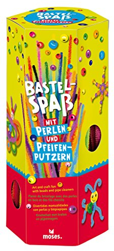 moses. Bastelspaß – mit Perlen und Pfeifenputzern, Bastelset für Kinder ab 3 Jahren, DIY-Set für Verschiedene Eigenkreationen von Tieren, Blumen, Armbändern und anderem Schmuck