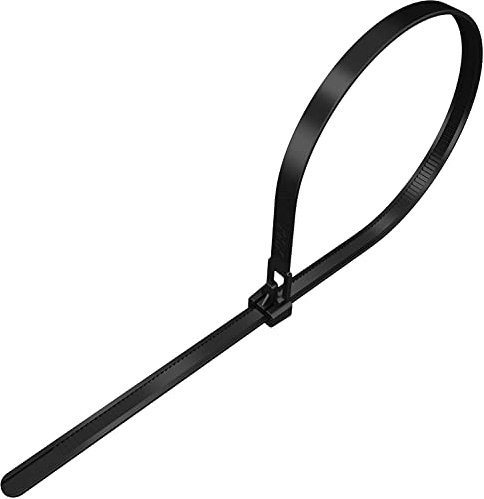 KafTon Releasable/Reusable Cable Ties 7.6mm x 370mm Black (Pack of 10)