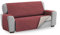 Textil-home Sesselschoner Sofaüberwurf MALU, 2 Sitzer - Reversibel gepolsterter Sofaschutz. Farbe Rot