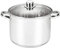 Michelino Edelstahl Kochtopf mit 3-schichtigem Alu-Thermoboden, Silber (13 Liter)