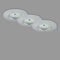 Briloner Leuchten - LED Einbauleuchten, 3er Set, Deckenlampen dimmbar, je 6,5 Watt, je 570 Lumen, 3.000 Kelvin, IP44, Aluminiumfarbig, 75x28mm (DxH), 7295-039