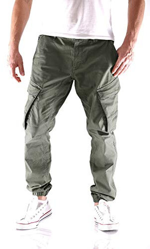 Big Seven Ben Straight Tapered Herren Cargo Hose, Hosengröße:W29/L32, Farbe:Grün (Royal Air Force)