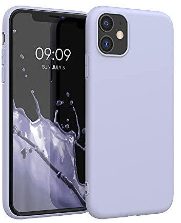 kwmobile Hülle kompatibel mit Apple iPhone 11 Hülle - weiches TPU Silikon Case - Cover geeignet für kabelloses Laden - Pastell Lavendel