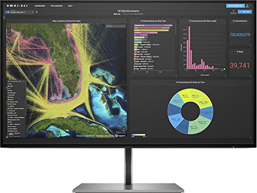HP Z27k G3 Monitor, Schermo 27 4K UHD IPS, Risoluzione 3840 x 2160, Tempo Risposta 5 ms, Regolazione Inclinazione, Altezza, Pivoting, Antiriflesso, DisplayPort, HDMI, USB-C, USB-A, Argento