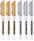 GUMEI 6Pcs Penna da Disegno in Resina epossidica con Vernice acrilica evidenzia Il Pennarello indelebile Metallico