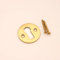 Victorian Standard Profile Open Key Hole Door Lock Plate Cover Escutcheon Lock Security Key Hole Cover in Various Finishes (Satin Brass)