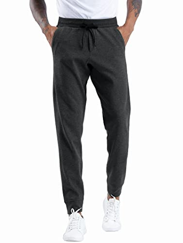THE GYM PEOPLE Herren Fleece Jogginghose Baumwolle Sporthose Lang | Fleece-gefüttert, 2 Tiefe Taschen, Elastikbund mit Verstellbarem Kordelzug, Trainingshose für Laufen Fitness Freizeit